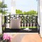 Patio Hanging Porch Swing 2-Person Outdoor Metal Swing Bench Chair W/ Chains